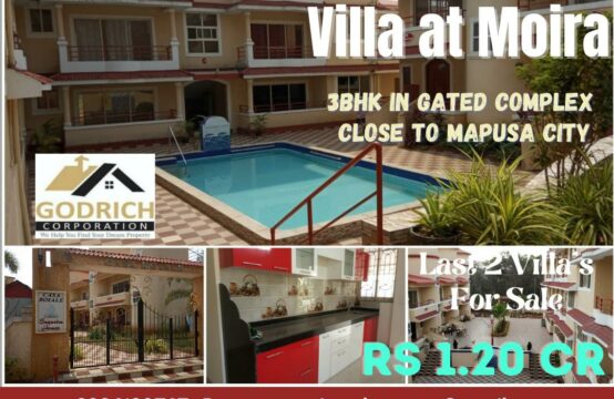 Villa at Moira 3BHK in Gated Complex North Goa